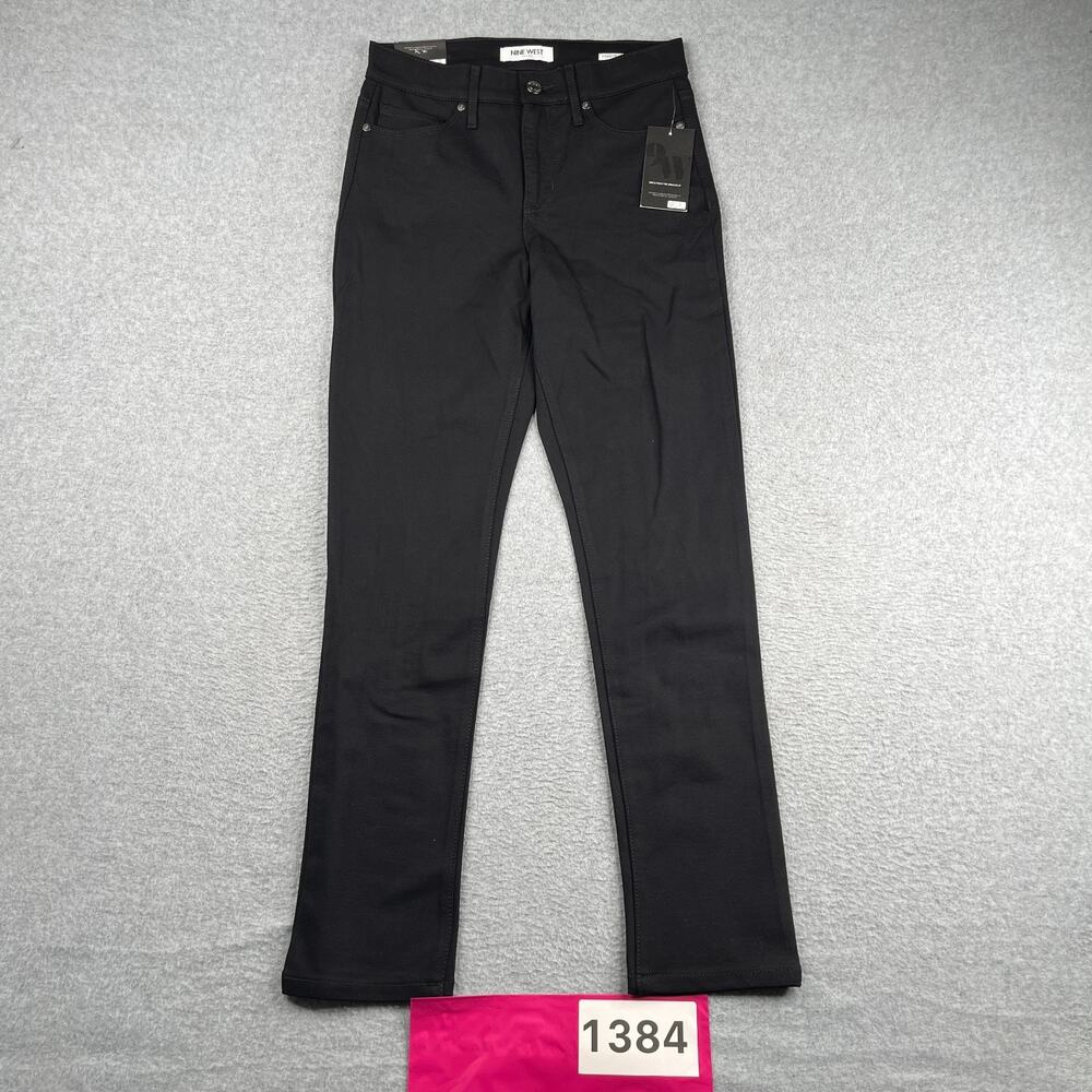Nine West Jeans Womens Size 4 Black Cigaratte High Rise Skinny New NWT